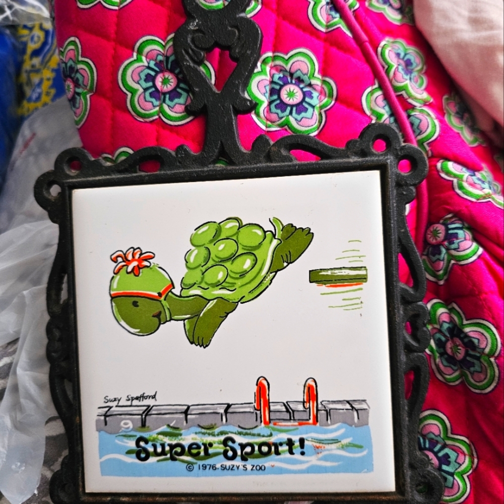 Vintage Olympic Turtle Trivet Wall Hanging